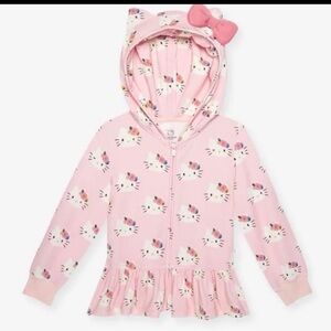 Posh peanut pastel hello kitty ruffled jacket hoodie pink